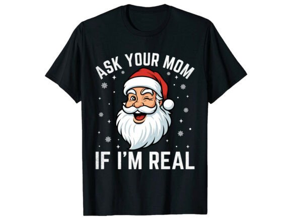 A Designer's Take on the 'Ask Your Mom Santa' T-Shirt Graphic