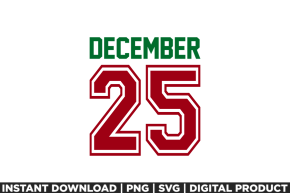 December 25 Retro Vintage Christmas Graphics for T-Shirt Designs