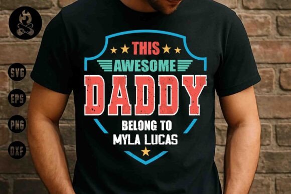 Personalized This Awesome Daddy SVG: A Graphic Asset for T-Shirt Designs